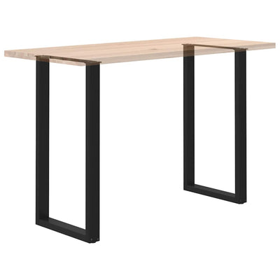 Baaripöydän jalat U-muotoiset 2 kpl musta 60x(110-111) cm teräs