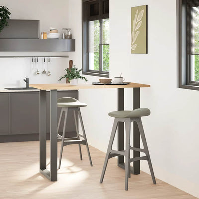 Baaripöydän jalat U-muotoiset 2 kpl 60x(110-111) cm teräs