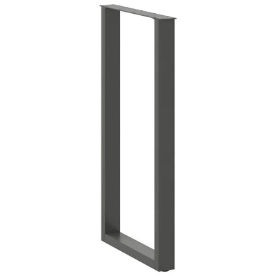 Baaripöydän jalat U-muotoiset 2 kpl 60x(110-111) cm teräs