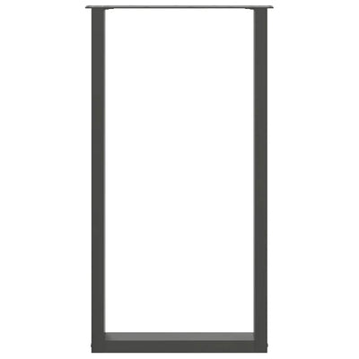 Baaripöydän jalat U-muotoiset 2 kpl 60x(110-111) cm teräs
