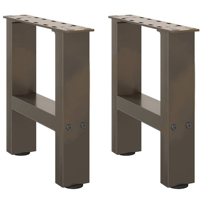 Sohvapöydän jalat luonnonteräs 2 kpl 30x(30-31) cm teräs