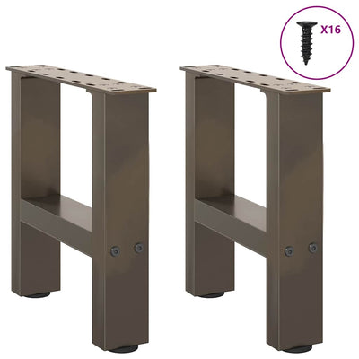 Sohvapöydän jalat luonnonteräs 2 kpl 30x(30-31) cm teräs