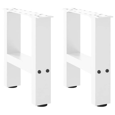 Sohvapöydän jalat valkoinen 2 kpl 40x(30-31) cm teräs
