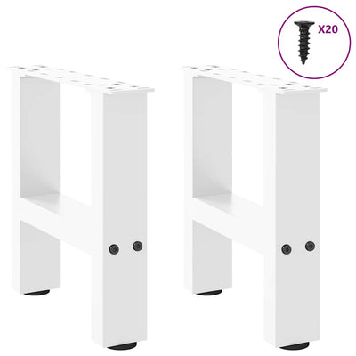 Sohvapöydän jalat valkoinen 2 kpl 40x(30-31) cm teräs