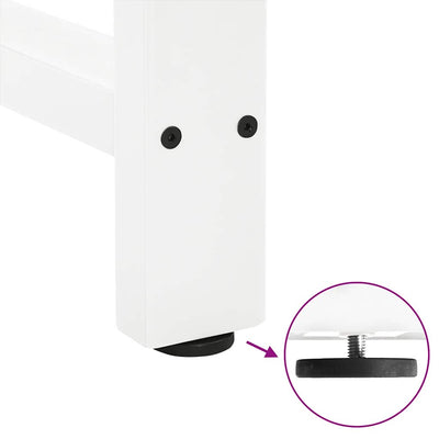Sohvapöydän jalat valkoinen 2 kpl 40x(30-31) cm teräs