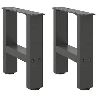 Sohvapöydän jalat antrasiitti 2 kpl 40x(30-31) cm teräs
