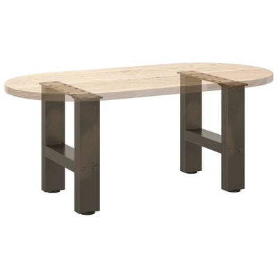 Sohvapöydän jalat luonnonteräs 2 kpl 40x(30-31) cm teräs