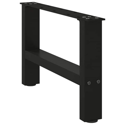 Sohvapöydän jalat musta 2 kpl 50x(30-31) cm teräs