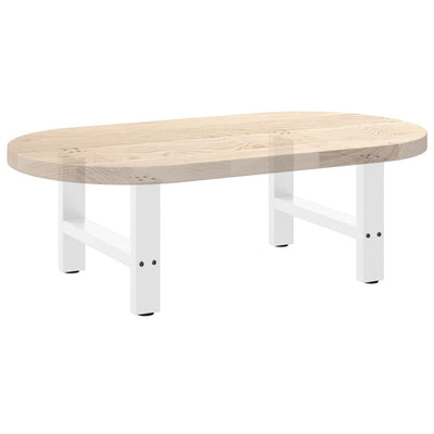Sohvapöydän jalat valkoinen 2 kpl 50x(30-31) cm teräs