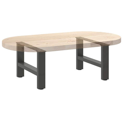 Sohvapöydän jalat antrasiitti 2 kpl 50x(30-31) cm teräs