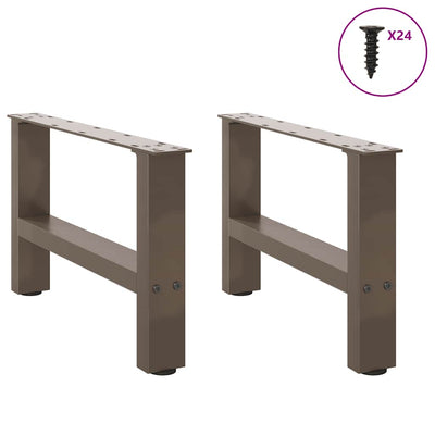 Sohvapöydän jalat luonnonteräs 2 kpl 50x(30-31) cm teräs