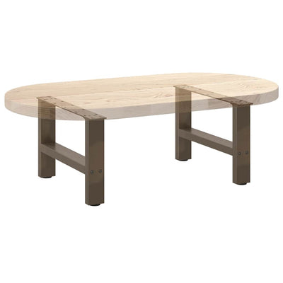 Sohvapöydän jalat luonnonteräs 2 kpl 50x(30-31) cm teräs
