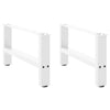 Sohvapöydän jalat valkoinen 2 kpl 60x(30-31) cm teräs