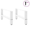 Sohvapöydän jalat valkoinen 2 kpl 60x(30-31) cm teräs