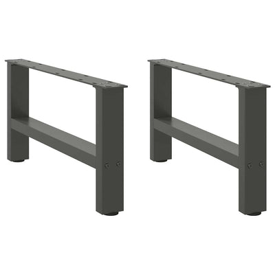 Sohvapöydän jalat antrasiitti 2 kpl 60x(30-31) cm teräs