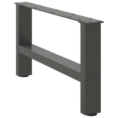 Sohvapöydän jalat antrasiitti 2 kpl 60x(30-31) cm teräs