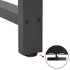 Sohvapöydän jalat antrasiitti 2 kpl 60x(30-31) cm teräs