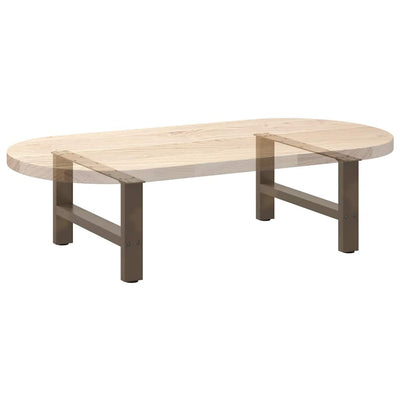 Sohvapöydän jalat luonnonteräs 2 kpl 60x(30-31) cm teräs