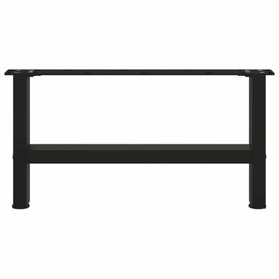 Sohvapöydän jalat musta 2 kpl 70x(30-31) cm teräs