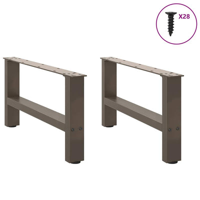 Sohvapöydän jalat luonnonteräs 2 kpl 70x(30-31) cm teräs
