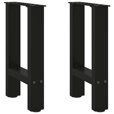 Sohvapöydän jalat Musta 2 kpl 28x(42-43) cm Teräs