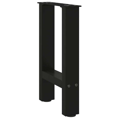 Sohvapöydän jalat Musta 2 kpl 28x(42-43) cm Teräs