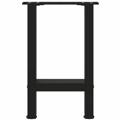 Sohvapöydän jalat Musta 2 kpl 28x(42-43) cm Teräs