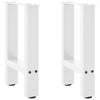 Sohvapöydän jalat valkoiset 2 kpl 28x(42-43) cm teräs