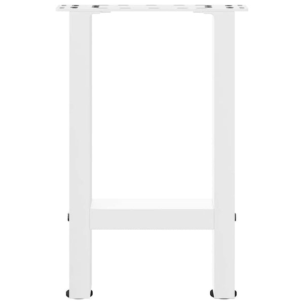 Sohvapöydän jalat valkoiset 2 kpl 28x(42-43) cm teräs