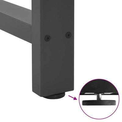 Sohvapöydän jalat antrasiitti 2 kpl 28x(42-43) cm teräs