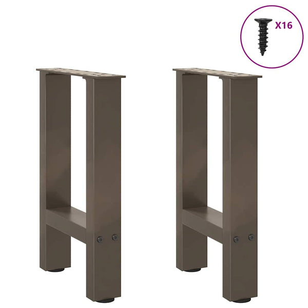 Sohvapöydän jalat, luonnonvärinen teräs, 2 kpl, 28 x (42-43) cm, teräs