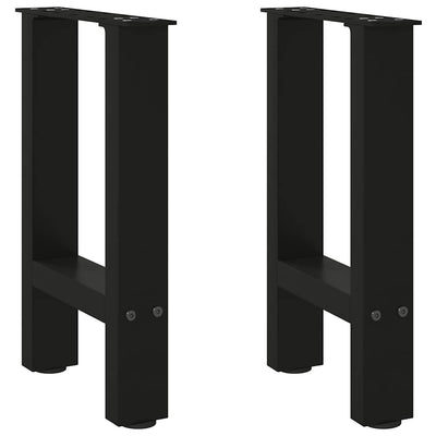 Sohvapöydän jalat 2 kpl musta 38x(42-43) cm teräs