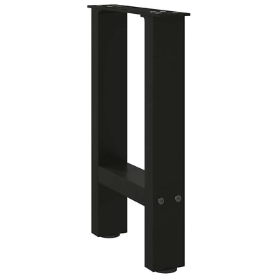 Sohvapöydän jalat 2 kpl musta 38x(42-43) cm teräs