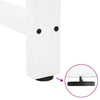 Sohvapöydän jalat valkoiset 2 kpl 38x(42-43) cm teräs
