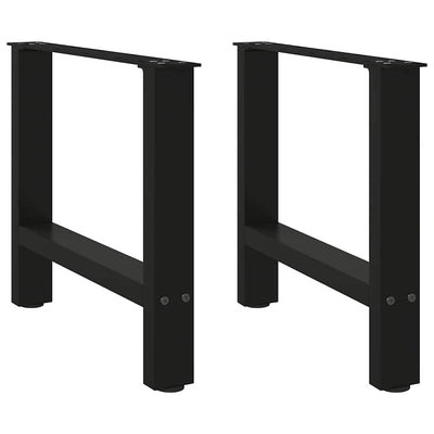 Sohvapöydän jalat musta 2 kpl 50x(42-43) cm teräs