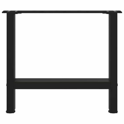 Sohvapöydän jalat musta 2 kpl 50x(42-43) cm teräs