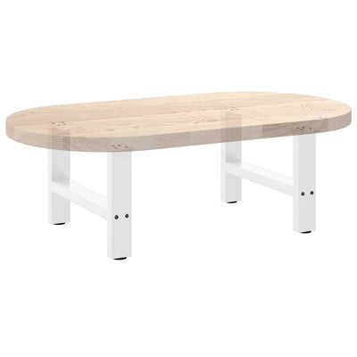 Sohvapöydän jalat valkoinen 2 kpl 50x(42-43) cm teräs
