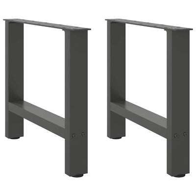 Sohvapöydän jalat antrasiitti 2 kpl 50x(42-43) cm teräs