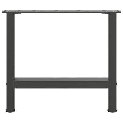 Sohvapöydän jalat antrasiitti 2 kpl 50x(42-43) cm teräs