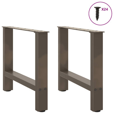 Sohvapöydän jalat luonnonteräs 2 kpl 50x(42-43) cm teräs