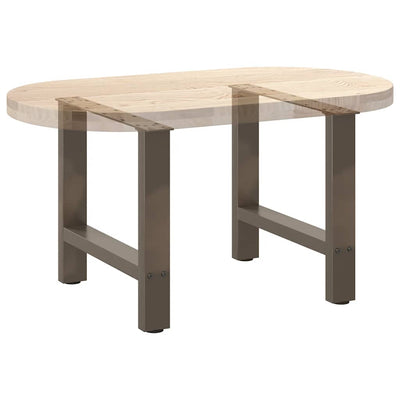 Sohvapöydän jalat luonnonteräs 2 kpl 50x(42-43) cm teräs