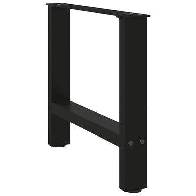 Sohvapöydän jalat 2 kpl musta 60x(42-43) cm teräs