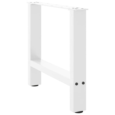 Sohvapöydän jalat 2 kpl valkoinen 60x(42-43) cm teräs
