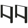 Sohvapöydän jalat 2 kpl musta 70x(42-43) cm teräs