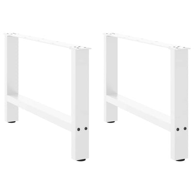 Sohvapöydän jalat 2 kpl valkoinen 70x(42-43) cm teräs
