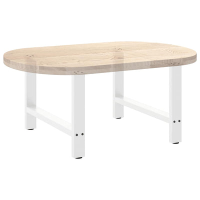 Sohvapöydän jalat 2 kpl valkoinen 70x(42-43) cm teräs