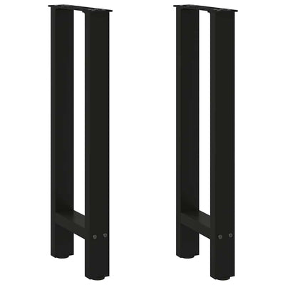 konsolipöydän jalat 2 kpl musta 28x(72-73) cm teräs