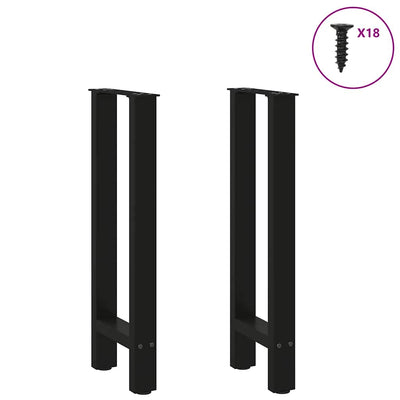konsolipöydän jalat 2 kpl musta 28x(72-73) cm teräs