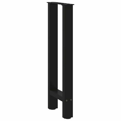konsolipöydän jalat 2 kpl musta 28x(72-73) cm teräs