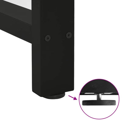 konsolipöydän jalat 2 kpl musta 38x(72-73) cm teräs